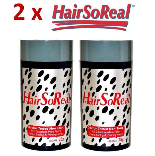 2 x HairSoReal 28g - Haarverdichtung Haarverdichter Schütthaar