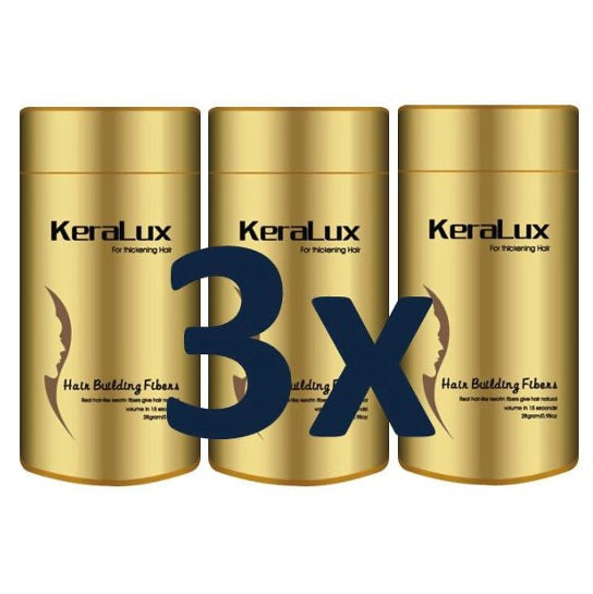 3 x KERA-LUX 28g Streuhaar - Haarverdichter Schütthaare Haarfasern
