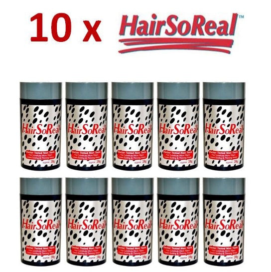 10 x HairSoReal 28g - Haarverdichtung Haarverdichter Schütthaar